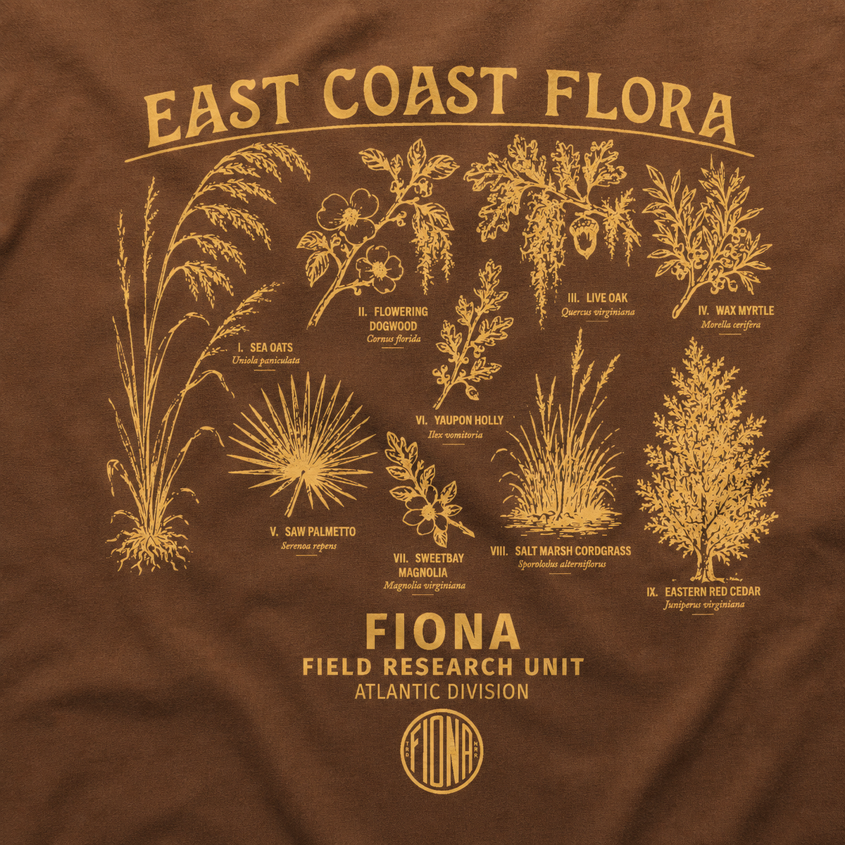 The Field Guide Tee - Burnt Caramel
