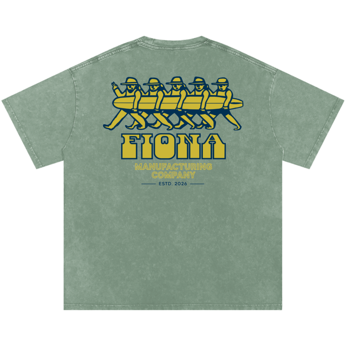 Good Company Snow Washed Tee - Bean Green