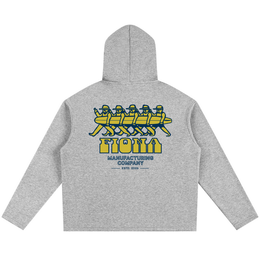 Good Company Premium Fleece Hoodie - Flower Gray