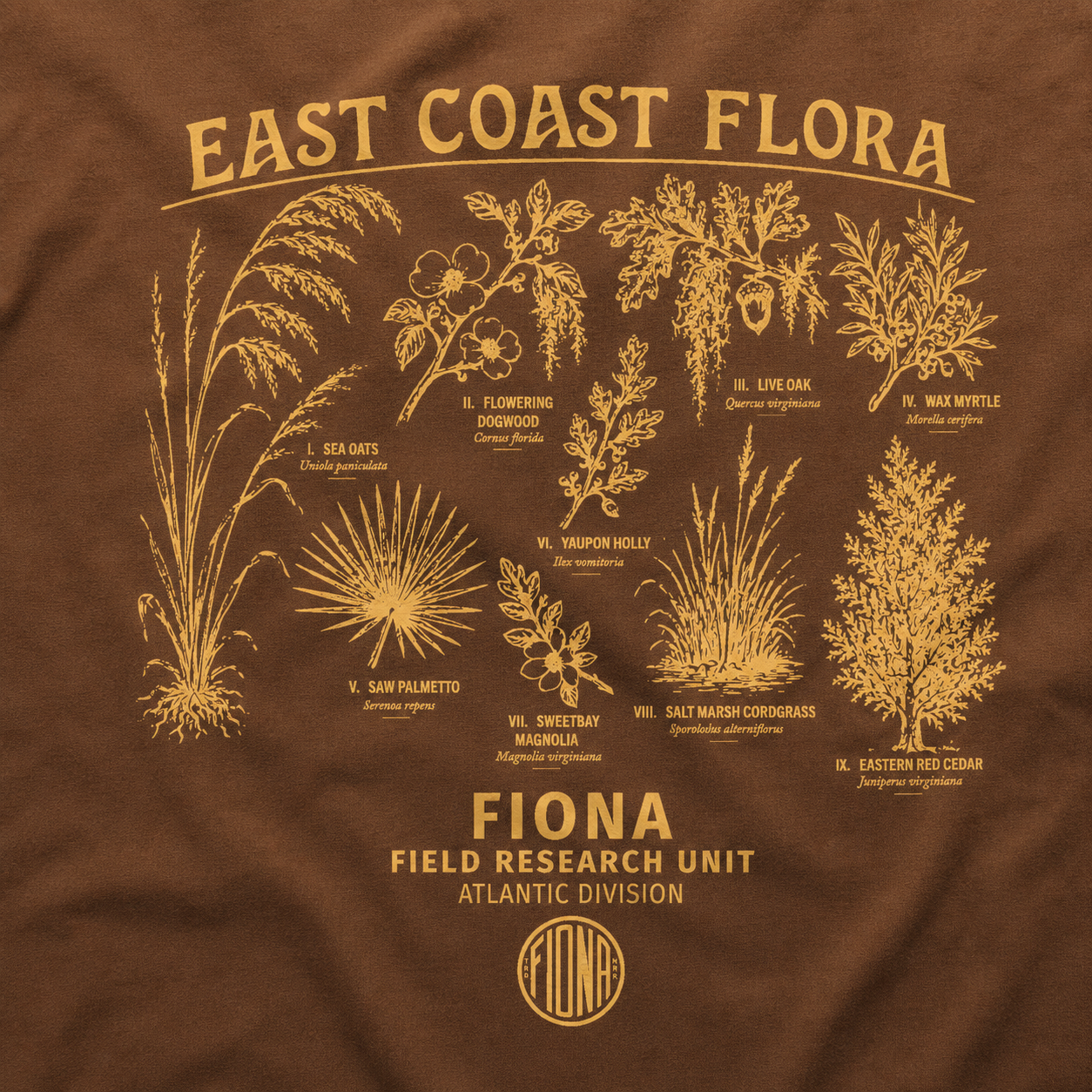 The Field Guide Tee - Burnt Caramel