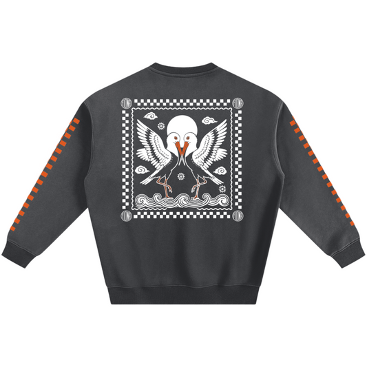 The Oystercatcher Fleeced Sweatshirt [Field Collection 1] - Pigment Black